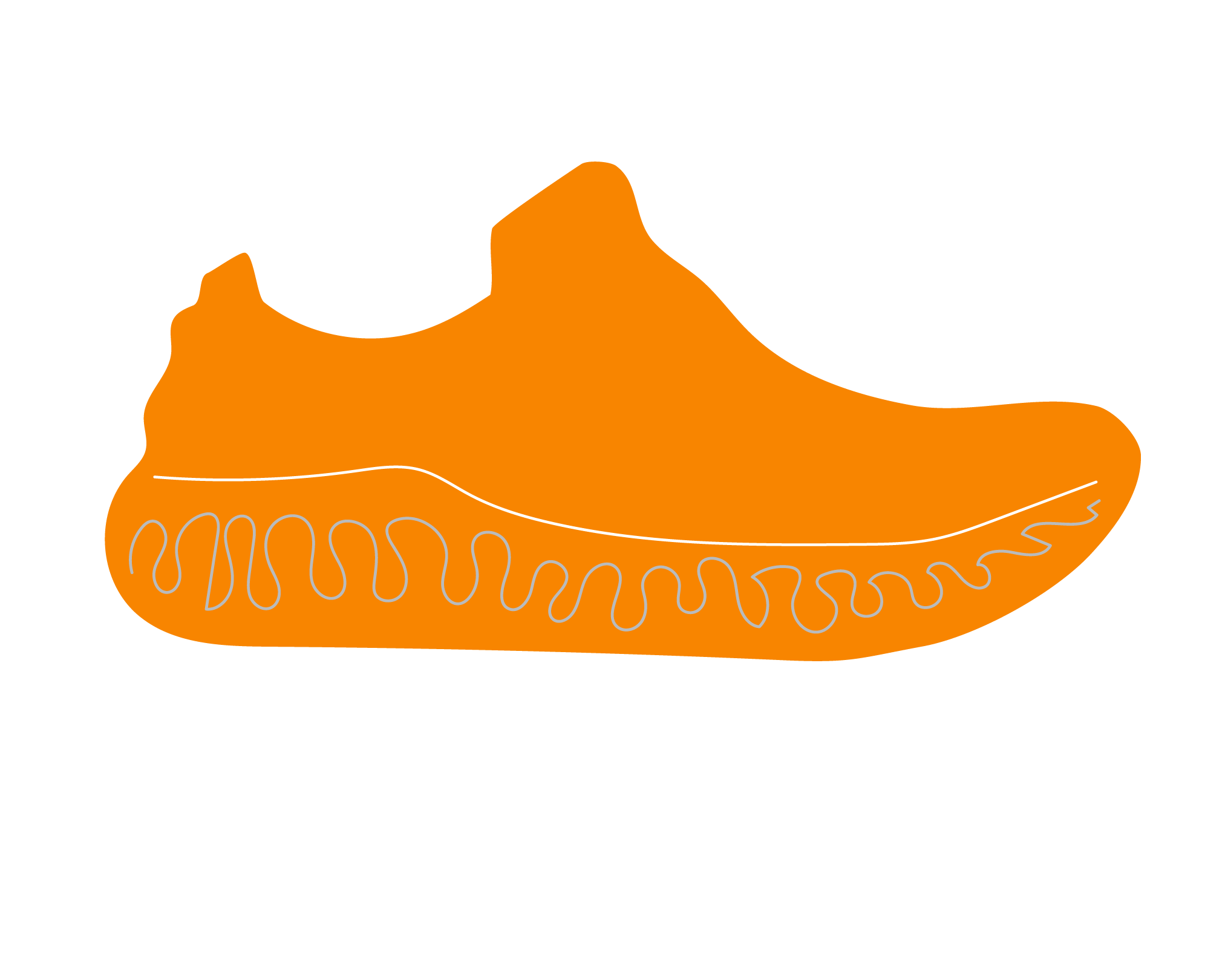Het comfort van demping in hardloopschoenen